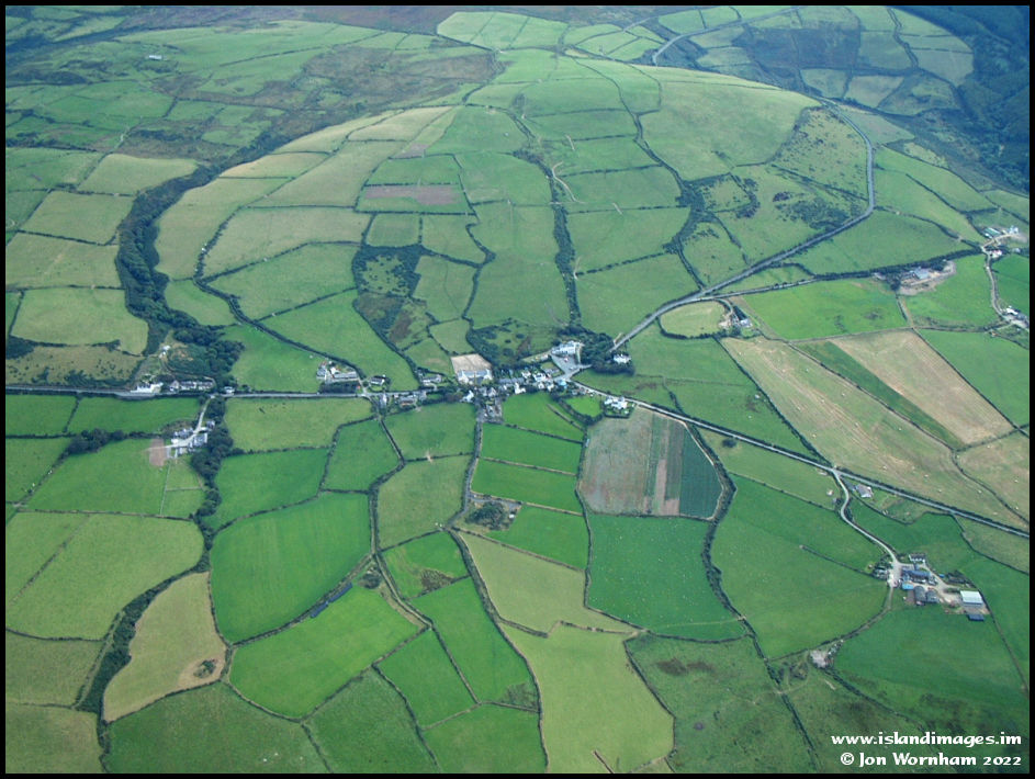 Aerial view of Dalby, Isle of Man 11/9/01